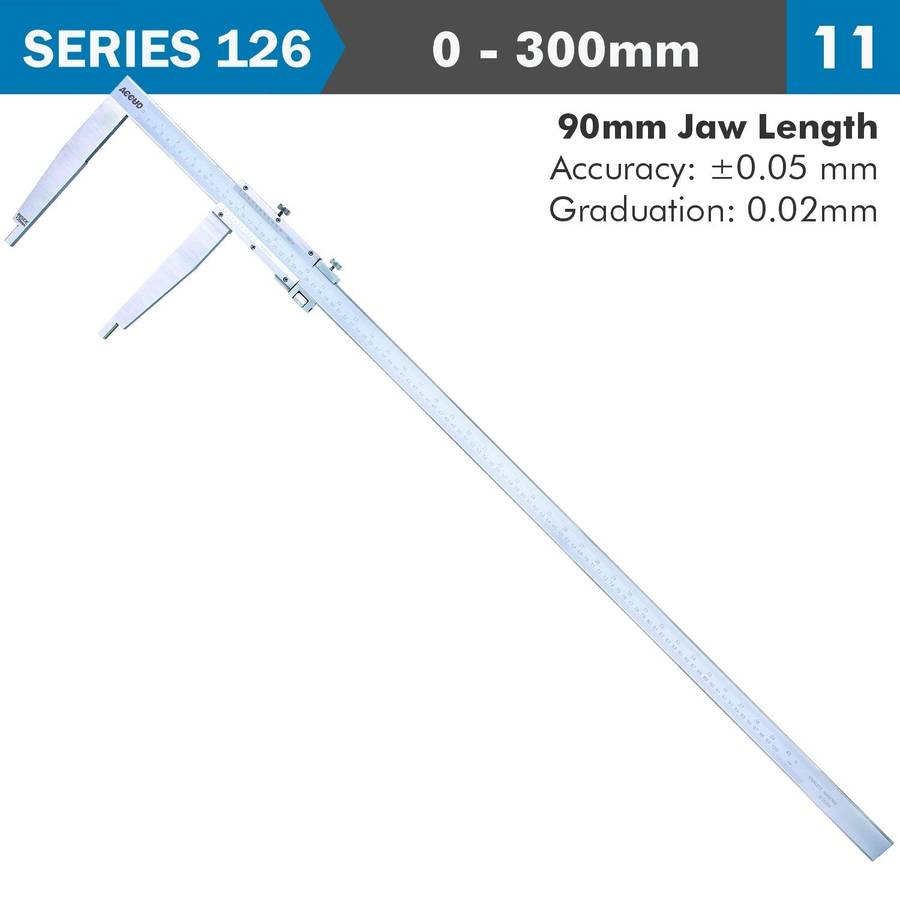 Accud Vernier Caliper 300 Mm 0.05 Mm Acc. 90 Mm 0.02 Mm Grad S/Steel
