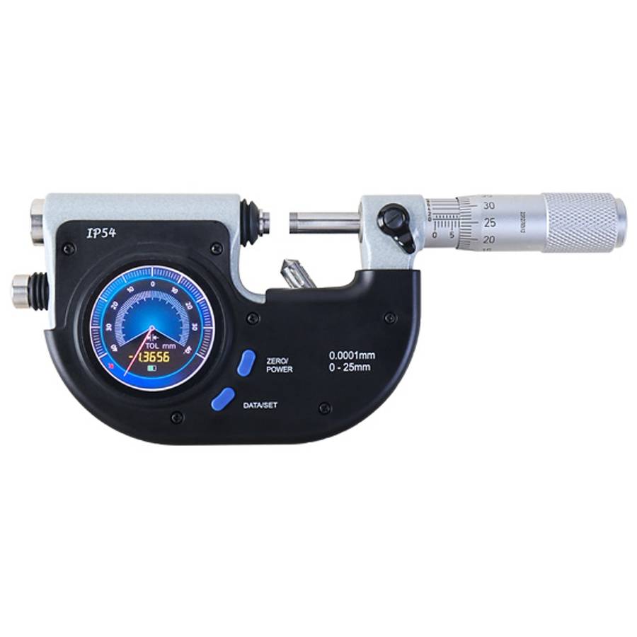 Accud Digital Micrometer 0 25 Mm 0.002 Mm Grad 3 Acc Wireless