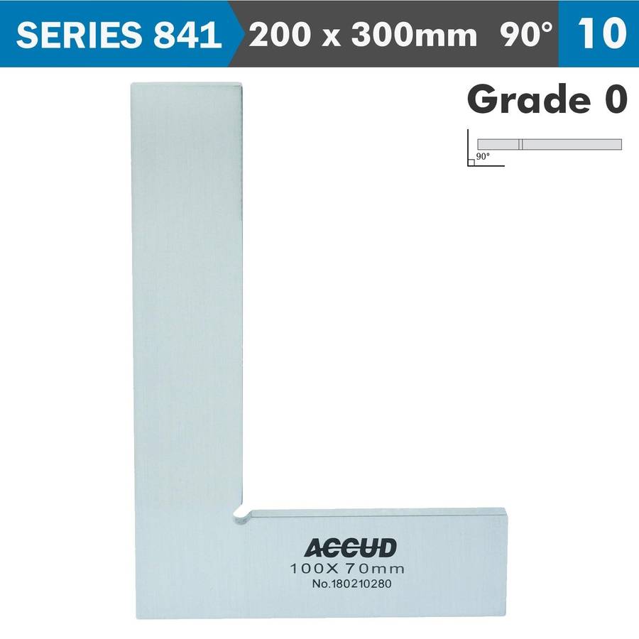 Accud Flat Edge Square 90 Deg. Grade 0 300 X200 Mm