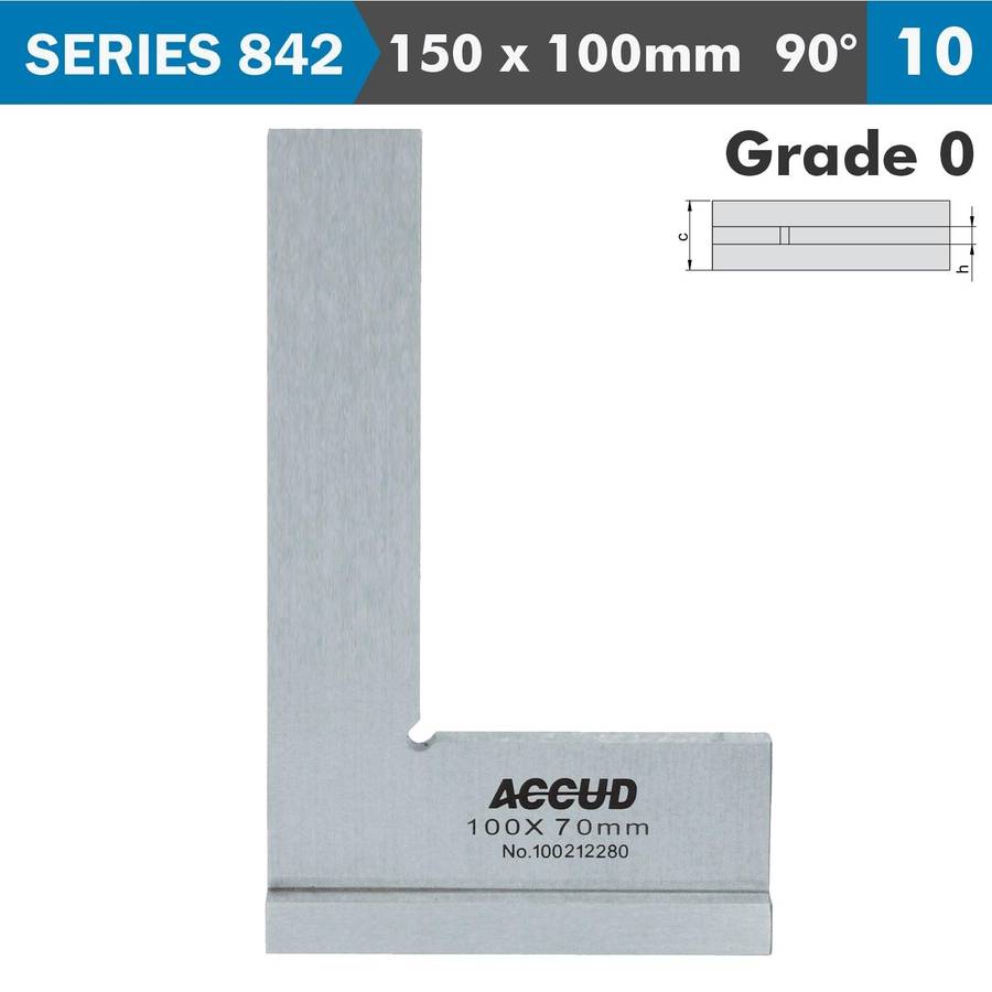 Accud Flat Edge Square 90 Deg. Wide Base 150x100 Mm Din875