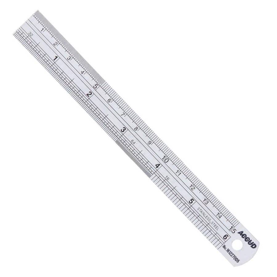 Accud Ruler 150 Mm S/Steel 0.08 Mm Acc 0.5 Mm Grad.