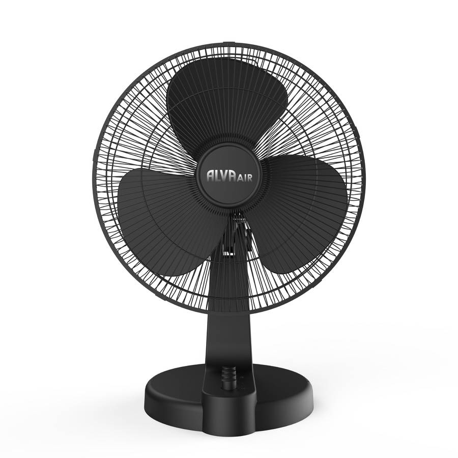 Alva 30cm Plastic Desk Fan (Black)