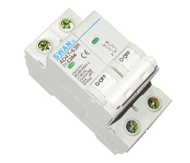 Circuit Breaker Din Rail Mount 6 A 2 P 3 Ka C Curve Cb Ad47 3206