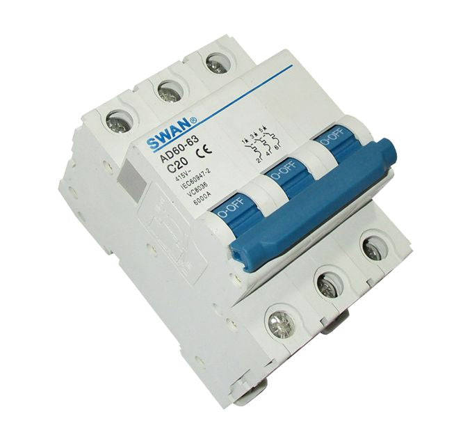 Circuit Breaker 6 Ka C Curve 3 P 20 A Ad60 6320