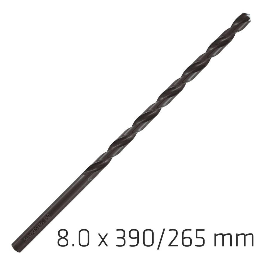 Alpen Hss Drill Bit 8 Mm 390 X265 Mm Extra Long