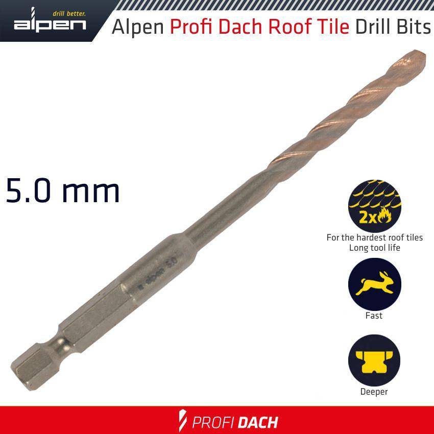 Alpen Roof Tile Drill Bit Hex 5.0 Mm 1/Pack