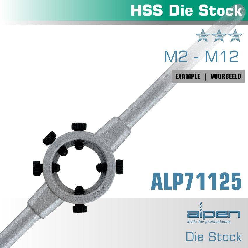 Alpen Die Stock 25 X9 Mm In Pouch Hss