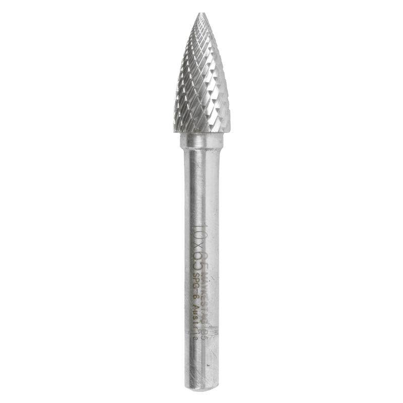 Alpen Tc Rotary Burr 10 Mm Arc Pointed Nose For Hard Metals