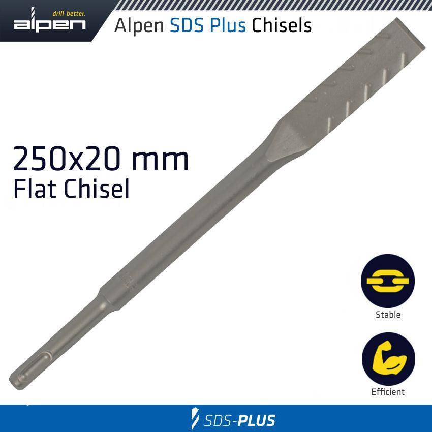 Alpen Demolisher Plus Flat Chisel 250 X20 Sds Plus