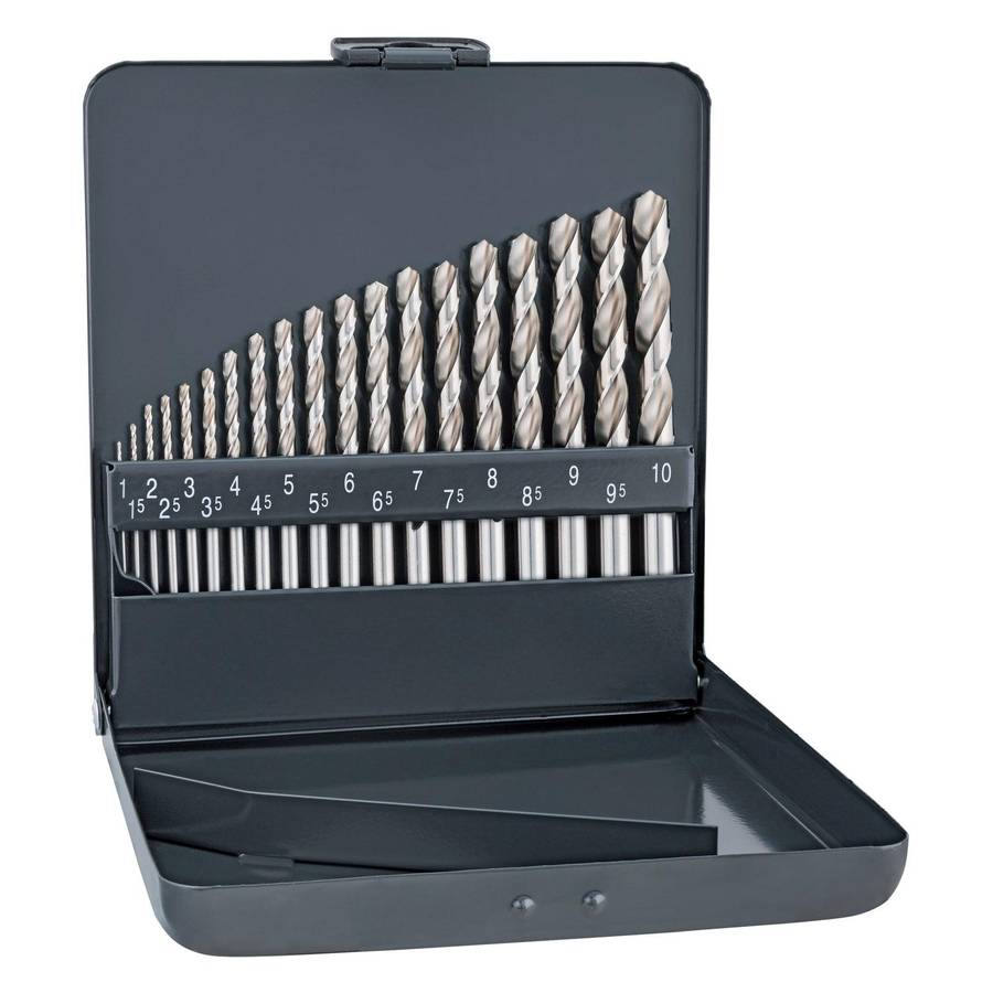 Alpen Cobalt Drill Bit Set 19 Piece 1 10 X 0.5 Mm In Metal Case