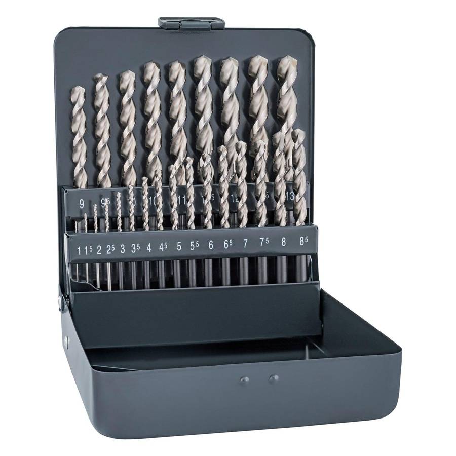 Alpen Hss Sprint Drill Bit Set 25 Piece 1 13 Mm X 0.5 In Metal Case