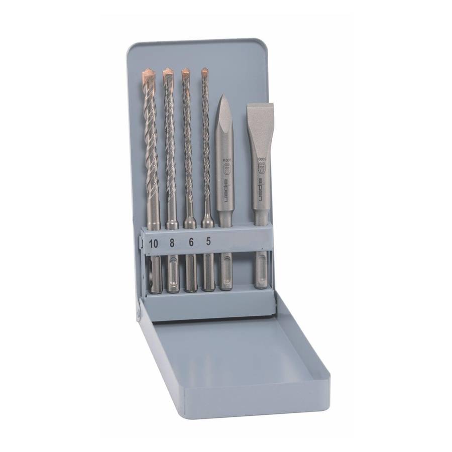 Alpen Sds Plus Mixed Set Sds 5 6 8 10 Mm X 160 Chisel Flat 20 X 140 Point 140