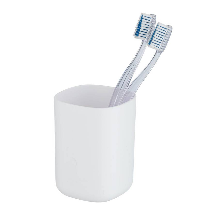 Wenko Toothbrush Tumbler - Davos - White Matte