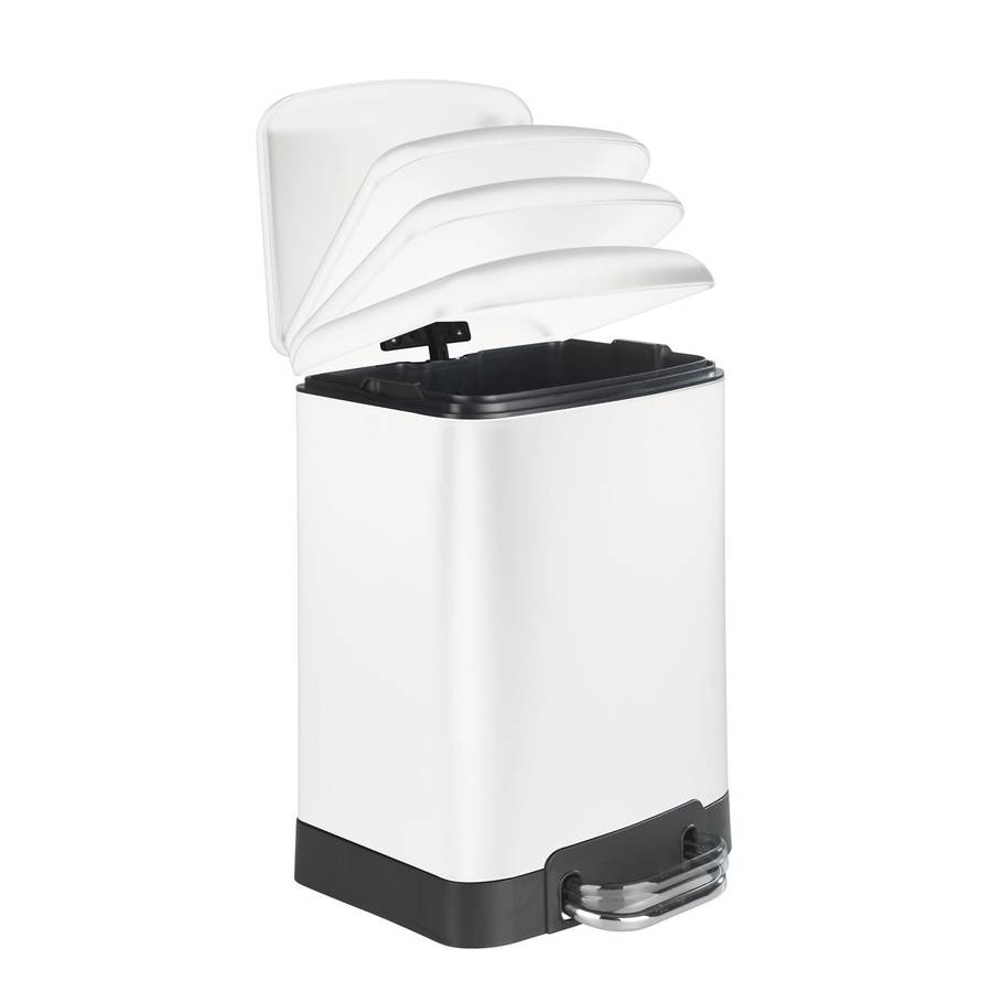 Wenko 6 L Pedal Bin Studio White