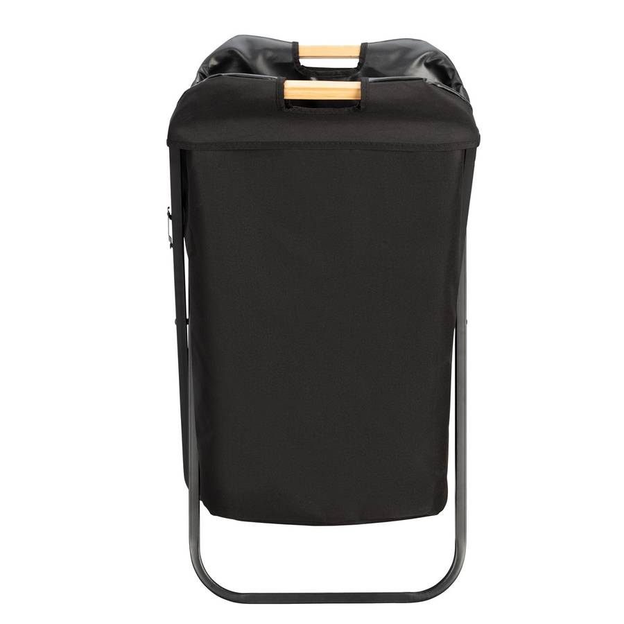 Wenko Laundry Basket 72 L Foldable Frame Loft Black
