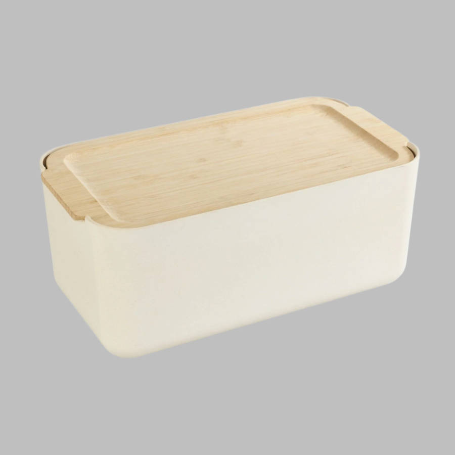 Derry Bread Box Bamboo Lid & Integrated Cutting Board