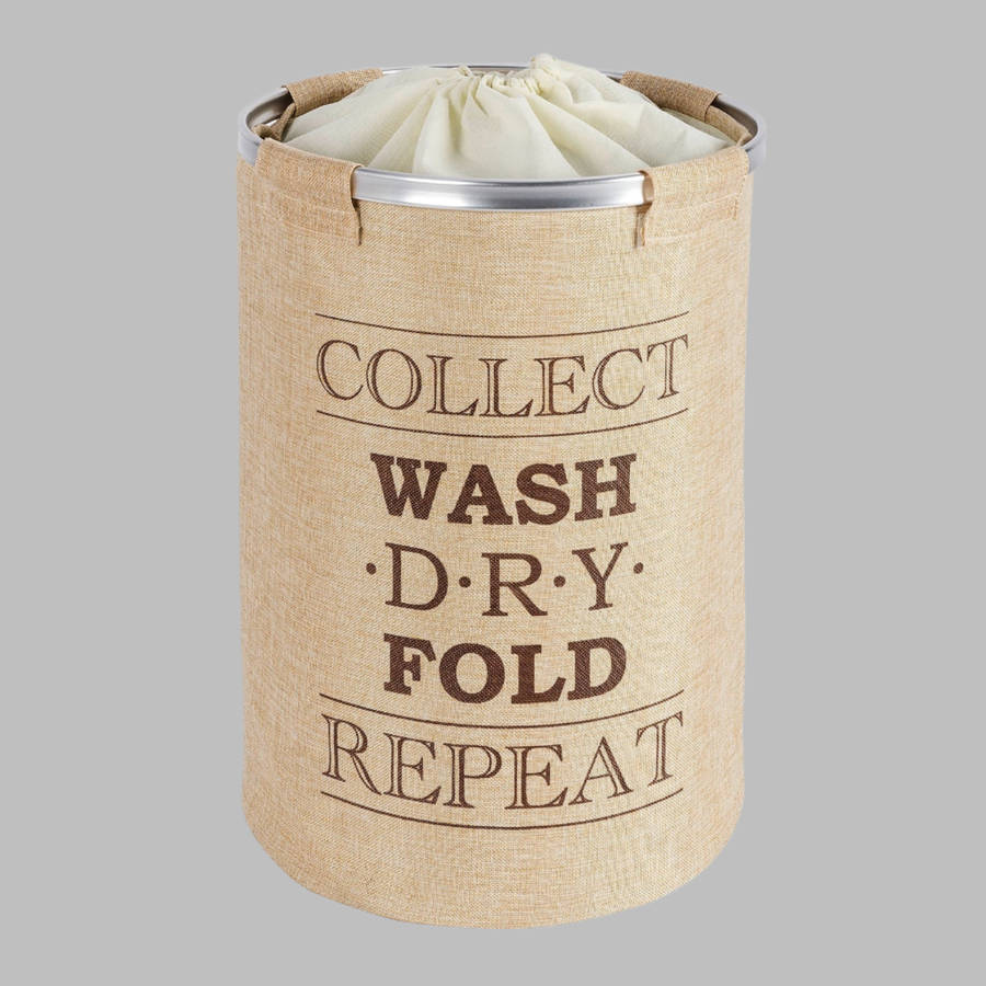 Wenko Laundry Basket 68 L Ringo Beige