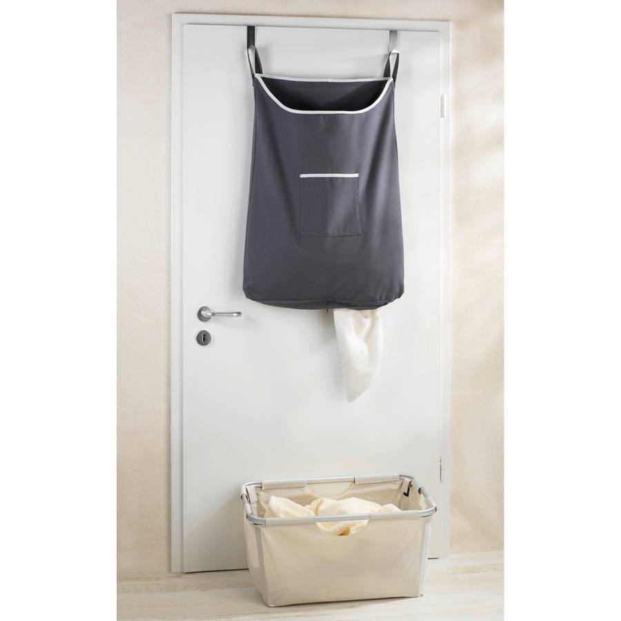 Wenko Over The Door Cloth Laundry Basket Canguro Range Grey