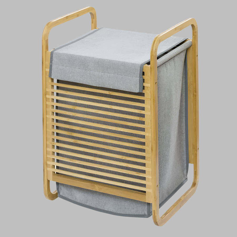 Wenko Laundry Basket Bahari Slatted Bamboo