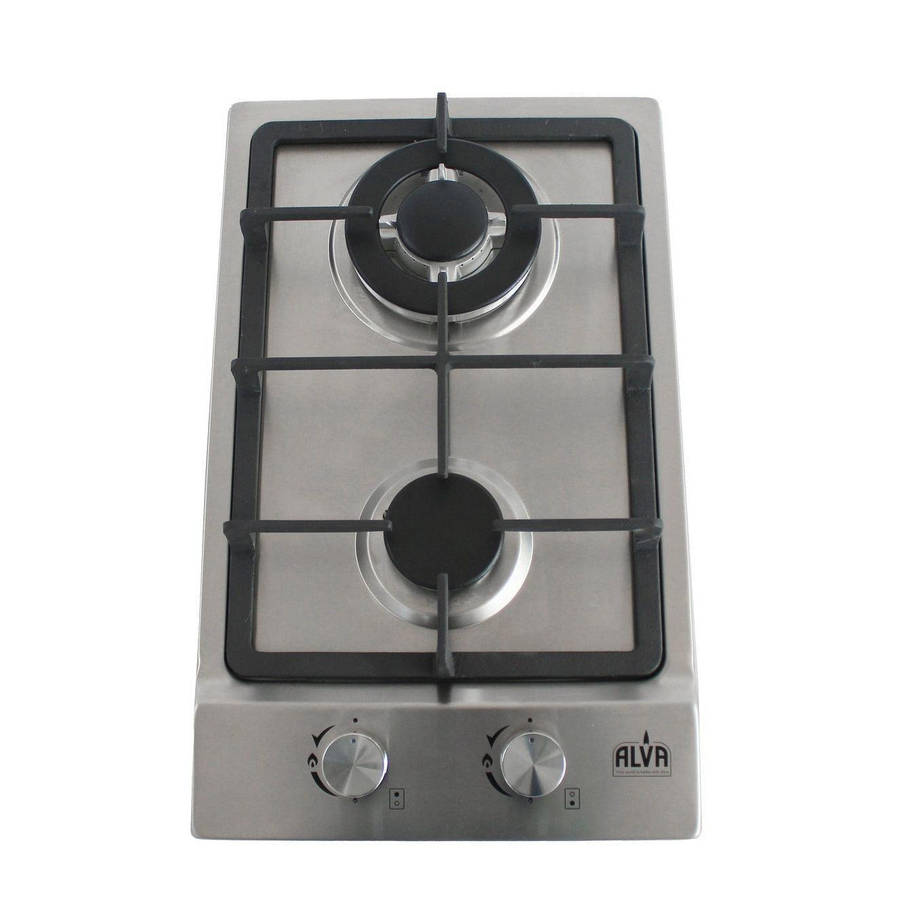 Alva 30cm 2 Burner Gas Hob Stainless Steel