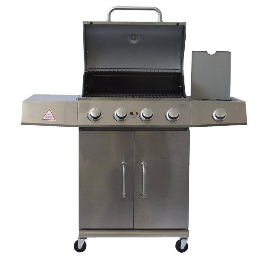 Alva Kalahari 4 Burner Stainless Steel Gas Bbq With Side Burner