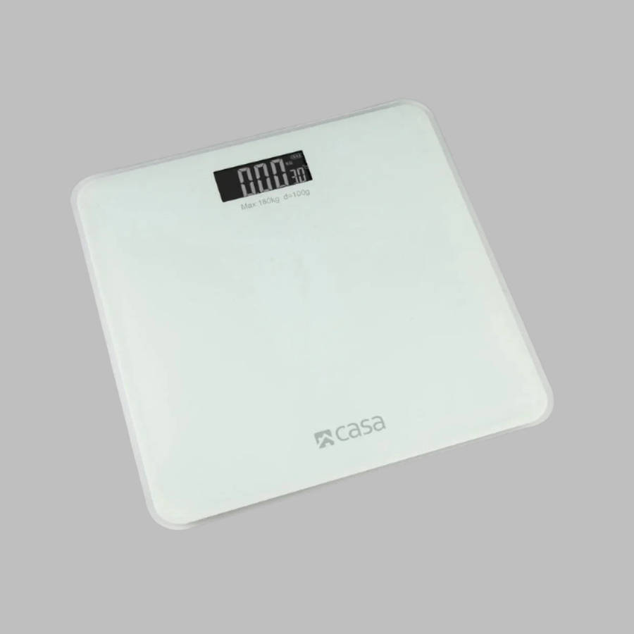 Casa Electronic Bathroom Glass Scale Solid Rounded Corners
