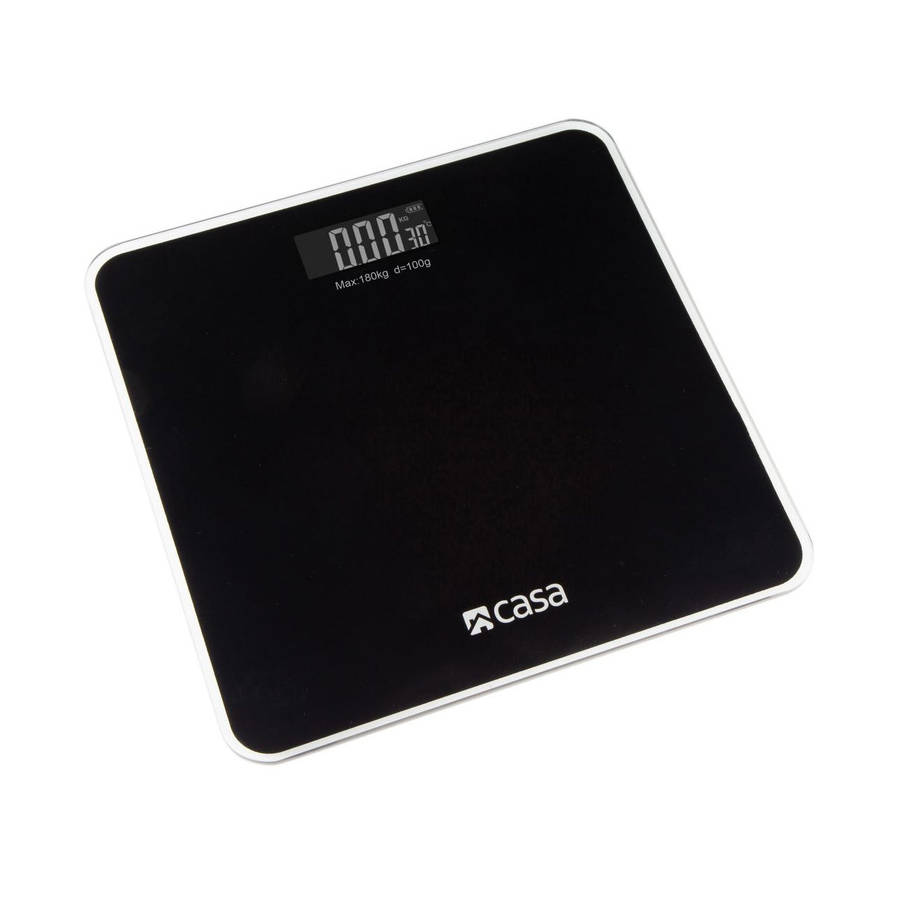 Casa Electronic Bathroom Glass Scale Solid Rounded Corners