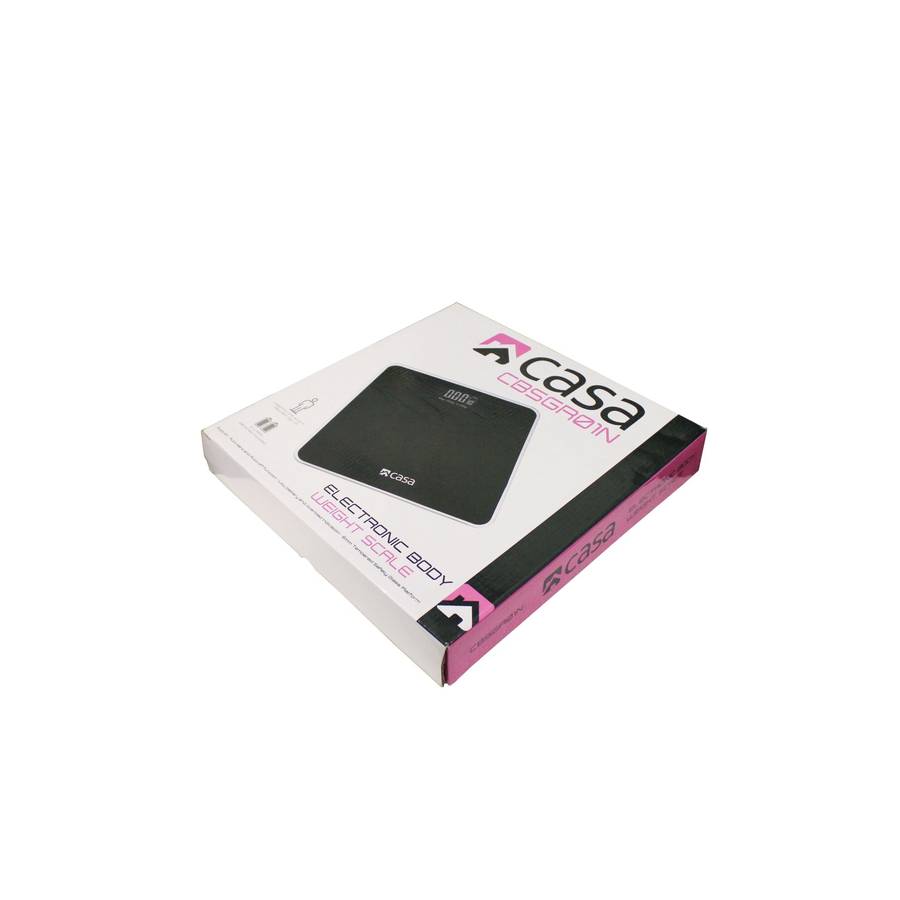 Casa Electronic Bathroom Glass Scale Solid Rounded Corners