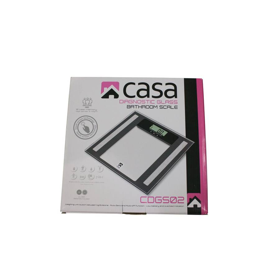 Casa Electronic 7 In 1 Diagnostic Glass Bathroom Scale