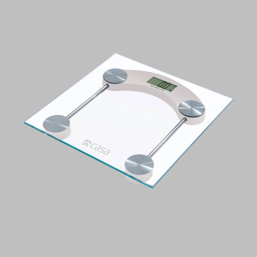 Casa Electronic Bathroom Glass Scale Square