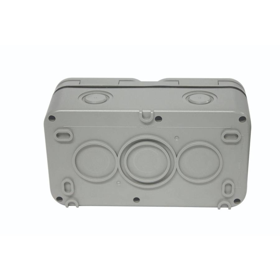Masterplug Ip55 Double Unswitched 16 A Sa Outdoor Socket (2 X 3 Pin)