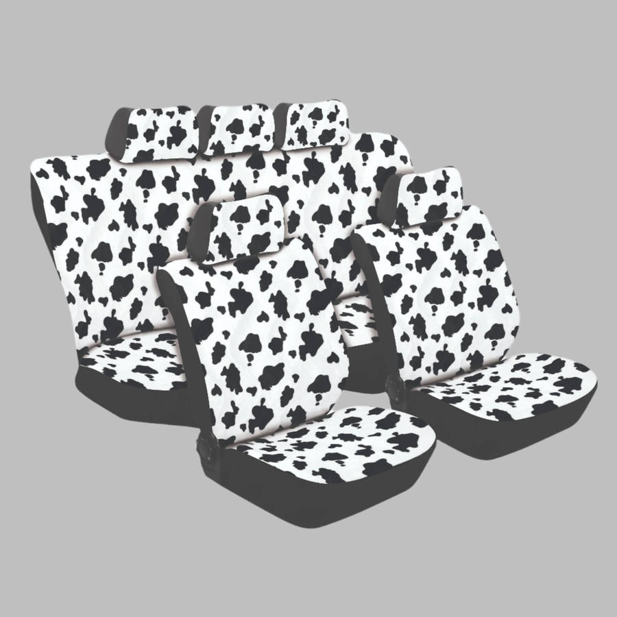 Stingray Texas Cow Print 11 Pc Car Seat Cover Set