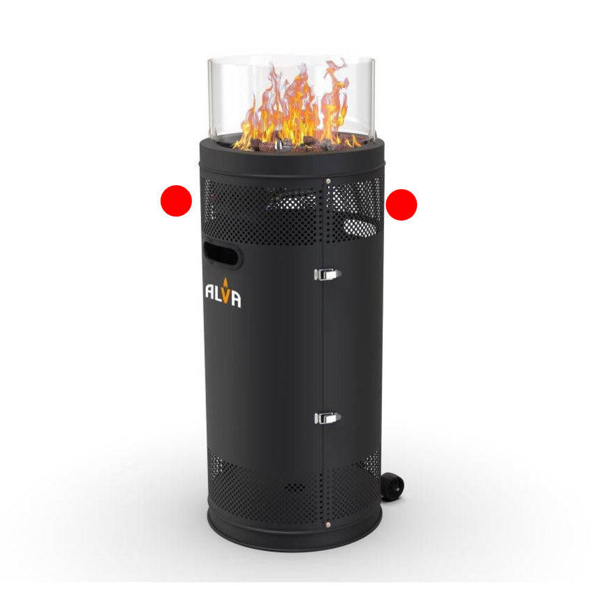 Alva Glass For Ghp38 (V2 Model) Gas Shortstand Firepit Patio Heater