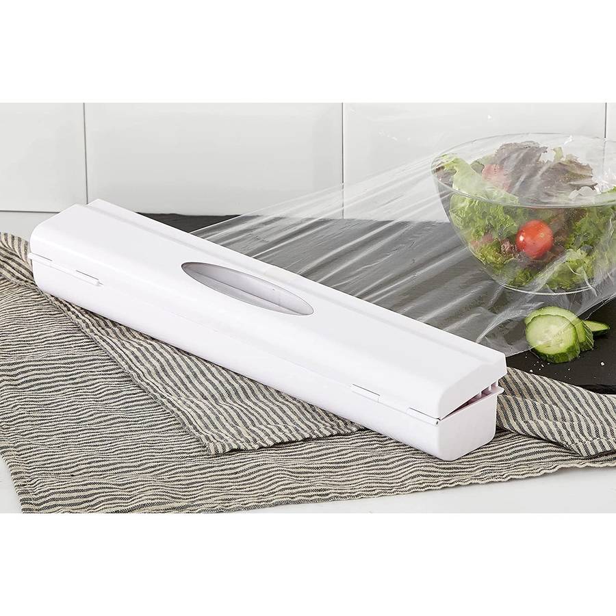 Wenko Foil / Cling Wrap Dispenser Cutter 1 Click White