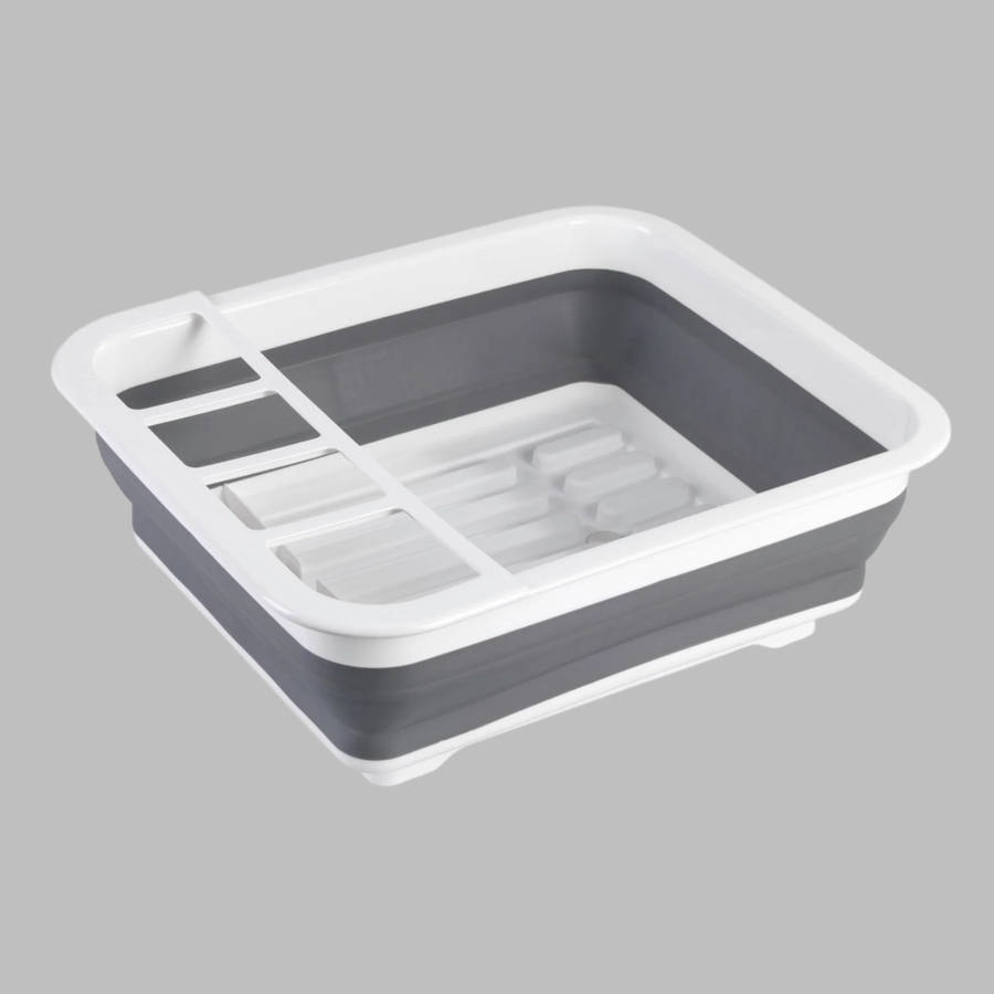 Wenko Dish Rack Foldable Silicone 36 X13 X31 White/Grey