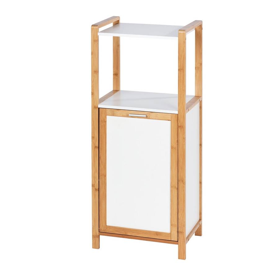 Wenko Shelf Unit W/ Laundry Basket Finja Bamboo