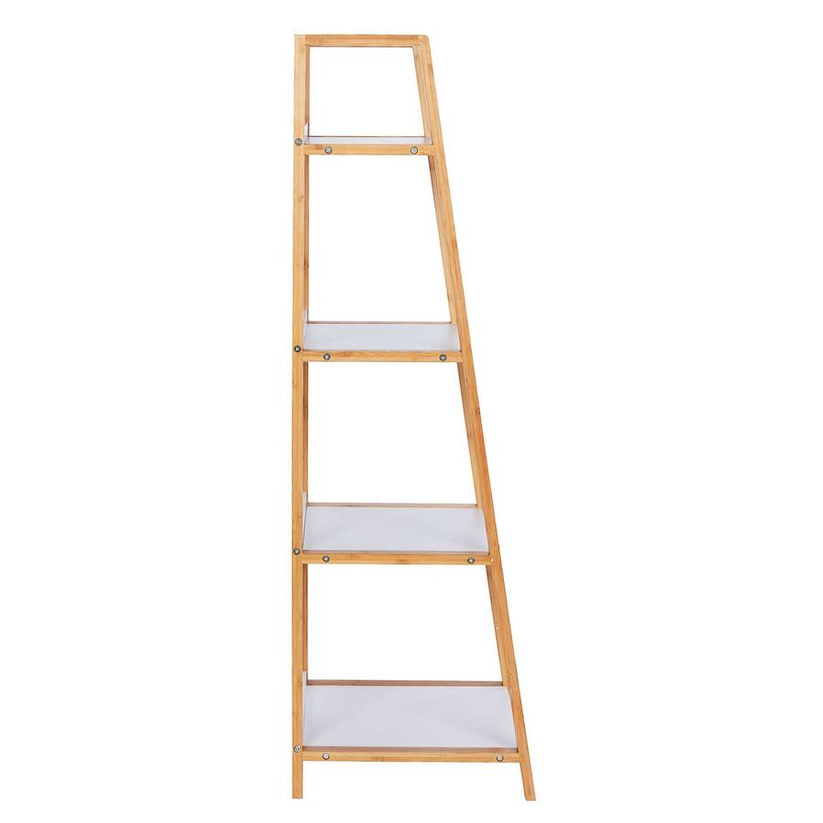Wenko 4 Tier Shelving Unit Finja Bamboo