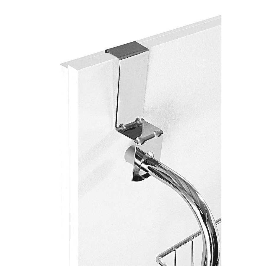 Door Mounted Hanging Rack With 2 Shelves & 6 Hooks