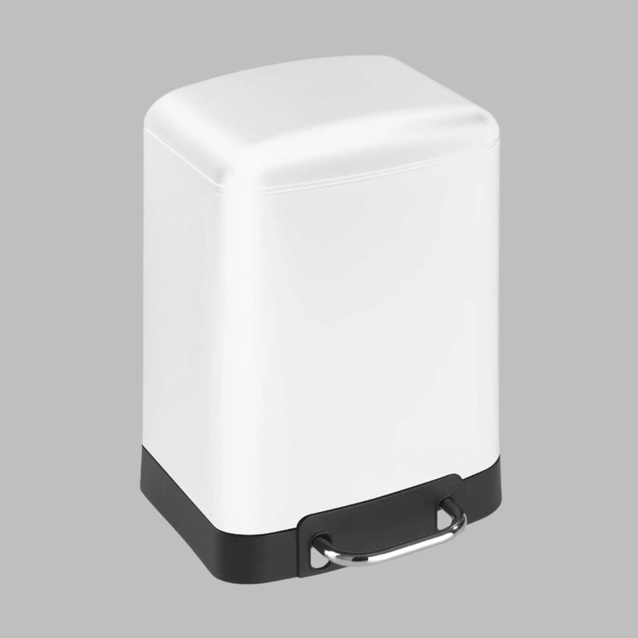 Wenko 6 L Pedal Bin Studio White