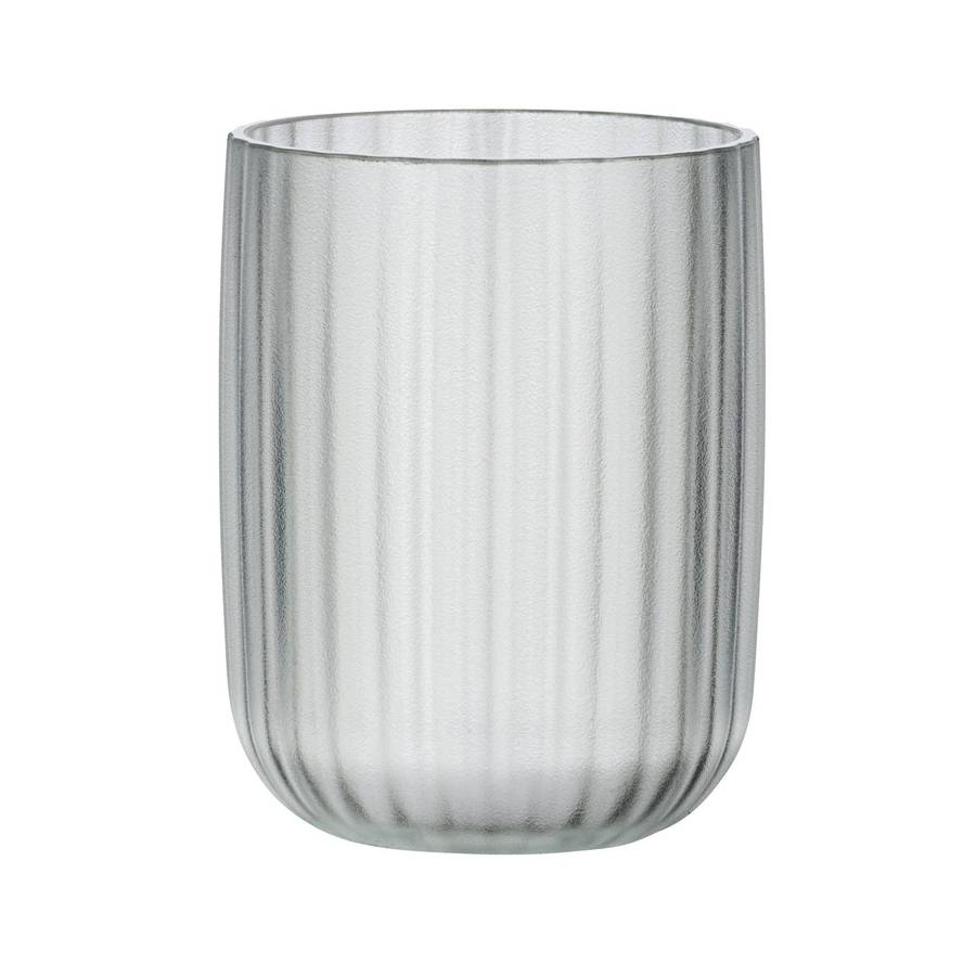 Toothbrush Tumbler Agropoli Range White Frosted Plastic