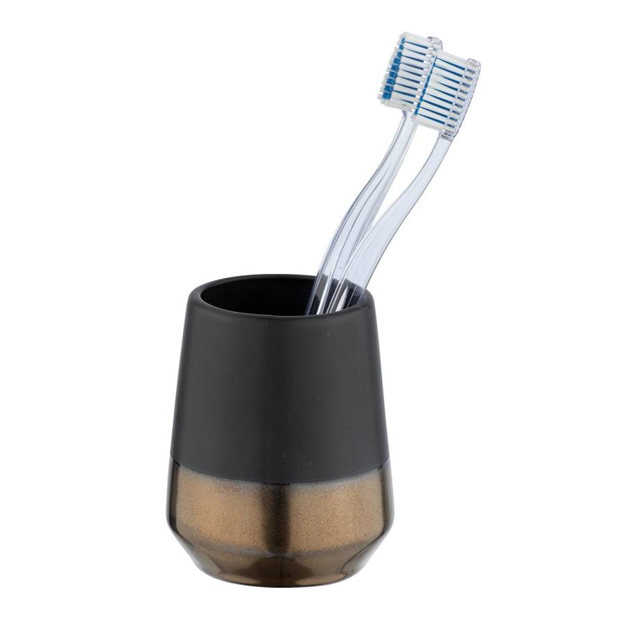 Wenko Toothbrush Tumbler Brandol Ceramic Black