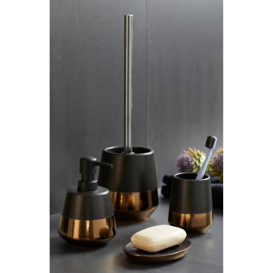 Wenko Toothbrush Tumbler Brandol Ceramic Black