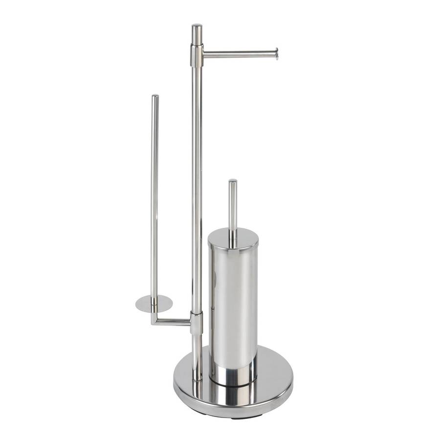 Wenko Freestanding Toilet Brush & Roll Holder Universalo Neo Stainless Steel