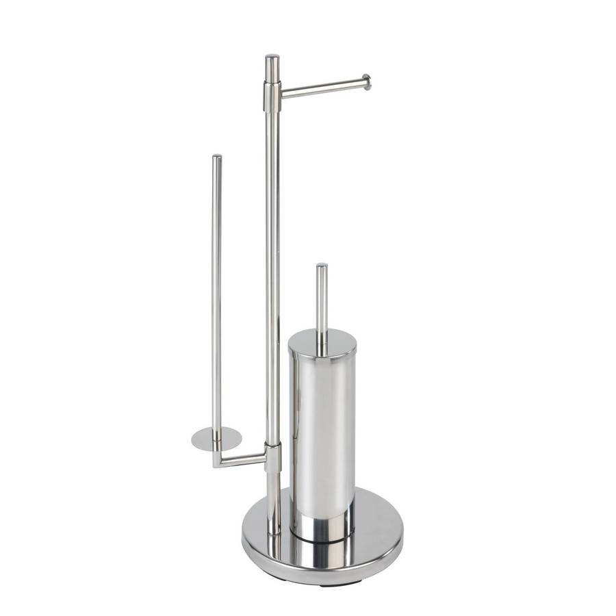 Wenko Freestanding Toilet Brush & Roll Holder Universalo Neo Stainless Steel