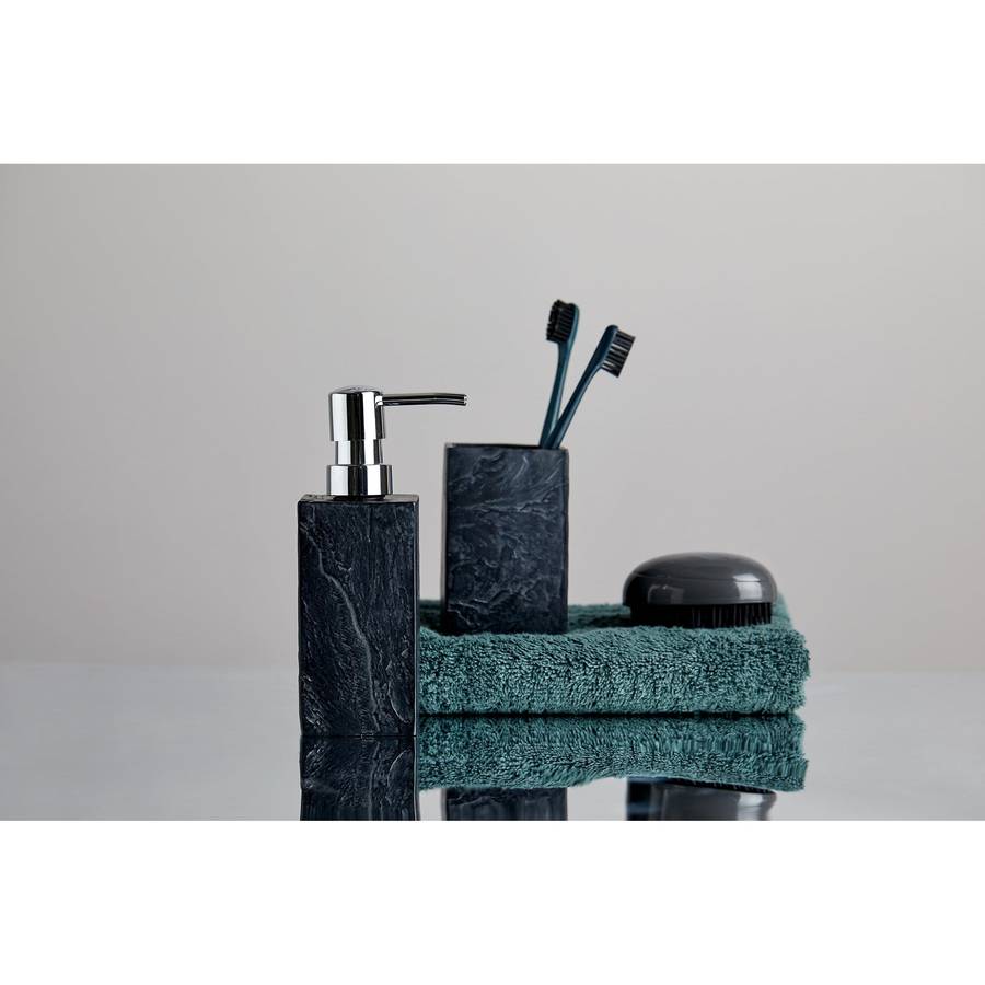 Wenko Soap Dispenser Slate Rock Range Polyresin Anthracite