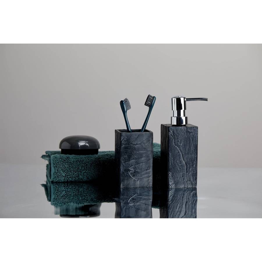 Wenko Soap Dispenser Slate Rock Range Polyresin Anthracite