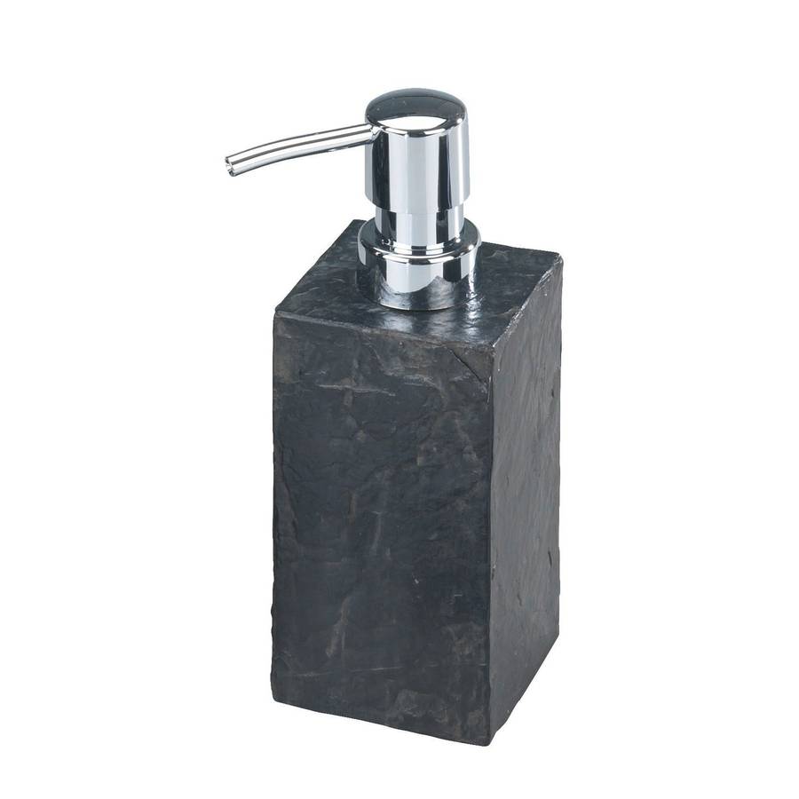 Wenko Soap Dispenser Slate Rock Range Polyresin Anthracite
