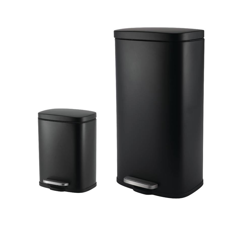 Casa 5 L + 30 L Rectangle Steel Pedal Bin Set | Modena