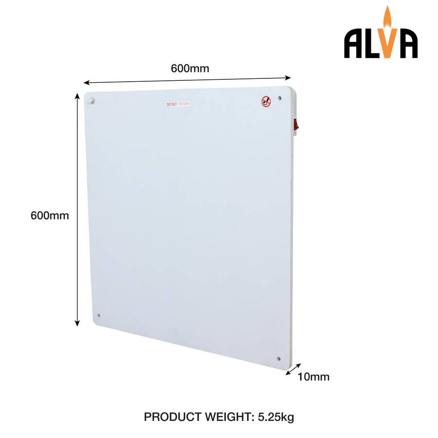 Alva Wall Panel Electric Heater 60x60cm Infrared