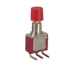 Push Button Switch Mn Spdt On Mom R/A Rd B068 Bsv Red Top
